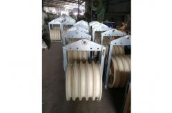 China Nylon Sheave Lifting Cable Pulling Pulley Large Diameter Conductor Stringing Blocks supplier