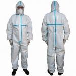 En14126 Full Body Fire Retardant Microporous Disposable Protective Suit for sale