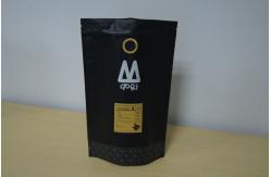 China Moyee Plastic Pouches Packaging Matte Black Stand Up Pouch with Valve Coffee Bag supplier
