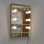 6pcs LED Bulb Impact Head Adapter 5mm Solid Wood Illuminated Wall Mirror for sale