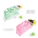OEM Foldable PVC Cosmetic And Toiletry Bags Portable Makeup Bag With Zipper