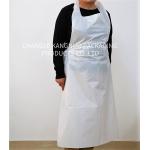 Flat Protection White Color Disposable Medical Aprons 0.01-0.1mm Thickness for sale