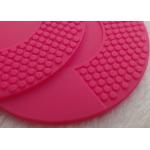 Rose Red Soft PVC Patches For Face Washing Instrument / Soft Silicone Patch