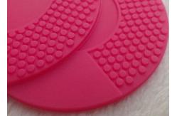China Rose Red Soft PVC Patches For Face Washing Instrument / Soft Silicone Patch supplier
