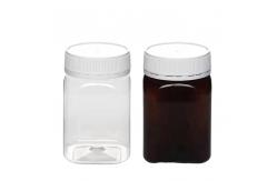 China BPA Free 320ml Plastic Food Jars Airless Square Honey Bottle With Lid supplier