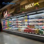 Open Air Curtain Refrigerator , 2.2 Meter Height Supermarket Display Fridges Cabinet for sale