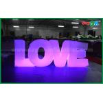 Romantic Inflatable Lighting Decoration , Inflatable Love Letter With LED Light