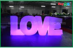 China Romantic Inflatable Lighting Decoration , Inflatable Love Letter With LED Light supplier