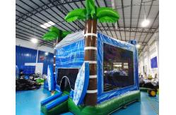 China Palm Tree Jumping Inflatable Bouncer Slide For Backyard supplier