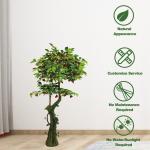 Fabric Material Plastic Artificial Apple Tree Outside Home Decoration