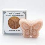 SGS Facial Activated Konjac Butterfly Bath Sponge 70*70*38mm for sale