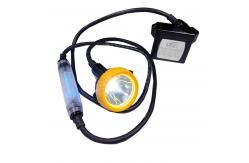 China Advanced LED Miners Cap Lamp With Rechargeable Battery And Blue Backlight supplier