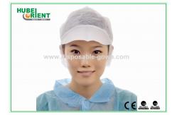 China PP Single Snood Cap Disposable Non-woven Head Cap with Peak and Hairnet supplier