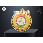 Round Color Painting Zinc Alloy Star Medal 76.2*3MM for sale