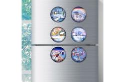 China Cartoon PP PET PVC Image 3D Lentiuclar Magnets UV Printing Souvenir supplier