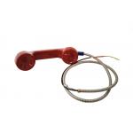 Industrial Telephone Spare Parts Red Rugged Handset with Armored Cord for sale