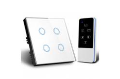 China 4 Gang Smart Light Switch Uk Smart Touch Wall Switch With Google&Alexa supplier