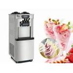 Stainless Steel Soft Serve Ice Cream Machine Commercial Table Top Three Flavors With Air Pump for sale