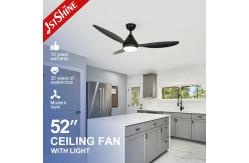 China High RPM Large Airflow Plastic Dimmable Remote Control Ceiling Fan With LED Light supplier