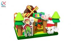 China Outdoor Inflatable Bouncy House With Slide Farm Inflatable Castle For Kids supplier