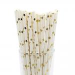 Durable Thick Paper Drinking Straws Reusable  FDA Approved No Pulluting