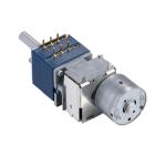 Dual 100K RK27 Motorized LOG Stereo Potentiometer Smooth Cylindrical Shaft For Volume Control for sale