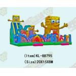 Children Fun Park Inflatable SpongeBob Slide Colorful Playground