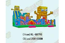 China Children Fun Park Inflatable SpongeBob Slide Colorful Playground supplier