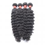 Brazilian Virgin Human Curly Hair Weave , Deep Wave Cuticle Aligned Virgin Hair for sale