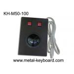 Resin Panel Mount Trackball Pointing Device Black Metal 2 Customized Buttons for sale