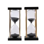 Luxury home decor Vintage design sand hourglass custom hourglass 20min 10min table sand timer wooden hourglass for sale