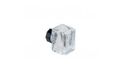 China 15 Ml Flat Square Glass Ink Bottle Pen Separate With Black Cap supplier