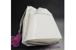 China SGS White 0.07mm PE Drawstring Bag For Mobile Phone supplier