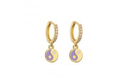 China Enamel Rhinestone Hoop Earrings supplier