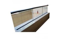 China OEM Security Glass Aluminium Railing Channel U Shape For Courtyard Balcony supplier