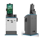 Freestanding Hotel Check In Kiosk Airport With Passport Scanner / Room Key Card Encoder for sale