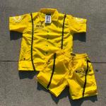 Custom Logo 2 Piece  Short Set Polyester Polo Shirts Short Jogging Suit  Quick Dry for sale