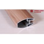 Customizable Wood Finish Aluminium Profiles 6063-T5 Kitchen Cabinet Skins Wood Color for sale