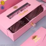 40cm Gold Foil Box Printing 1800gsm Greyboard Small Pink Cardboard Boxes