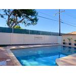 Courtyard Swimming Pool Custom Vinyl Fence 6x8ft