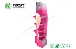 China OEM Paper Shelf Stand Recyclable Cardboard Floor Display Shelf Rack Customized Printing supplier