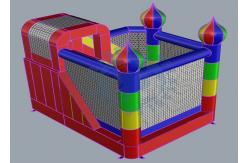 China Home ASTM 4*4.5*3.7M Inflatable Combo Bounce House supplier