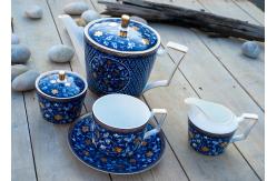 China HS 6911101900 Bone China Decal Fine Porcelain Coffee Set supplier