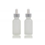 Frosted Transparent Essential Oil Dropper Bottles 30ml , Cosmetic Glass Dropper Bottles for sale