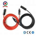 Black And Red 3 Metres / 10 Feet 4mm2 Solar Panel Cable Extension With Connectors for sale