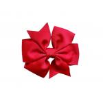 Grosgrain Material Hair Bow Ribbon Red With Customized Printed Logo for sale