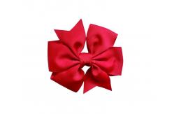 China Grosgrain Material Hair Bow Ribbon Red With Customized Printed Logo supplier