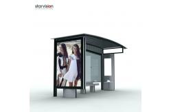 China Polycarbonate Roofing Digital City Bus Shelter With Digital Advertising Display supplier