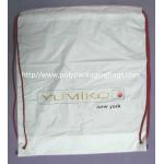 White Lightweight Durable Drawstring Storage Bags With Two PP Drawstring for sale