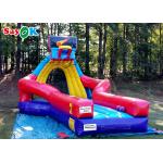Inflatable Baseball Game Red Inflatable Bungee Run Basketball Hoop And Ball Game For Playing Center for sale